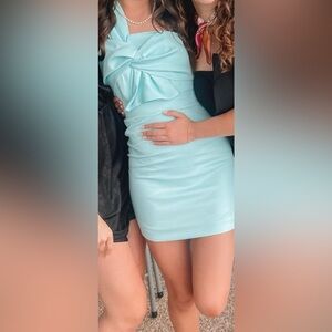 DO+ BE teal mini dress